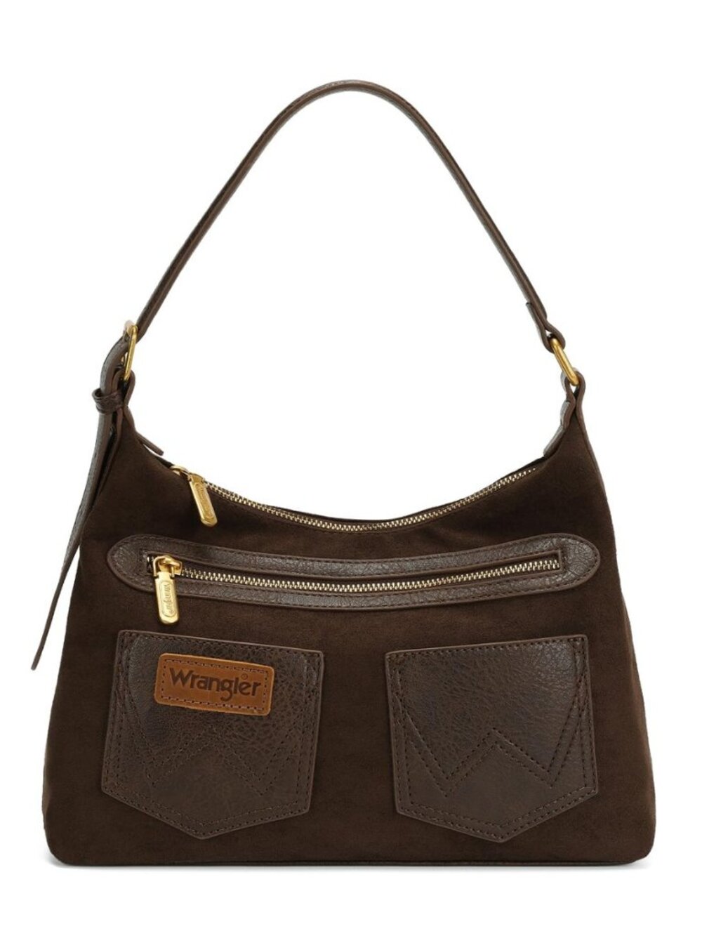 Wrangler Slouchy Shoulder Bag Faux Suede Hobo Bags Small Purses for Women